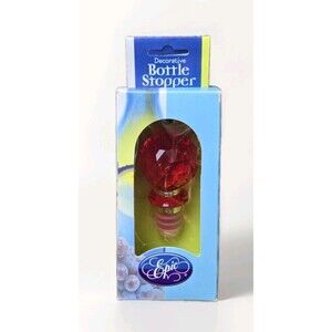 Epic Decorative Bottle Stopper Transparent Red Ball For Wine Bottles Gorgeous